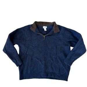 Vintage Navy L.L. Bean Wool Quarter Zip